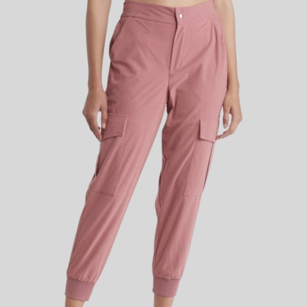 Area Stars Pull On Waffle Cargo Joggers Mauve Pink XS